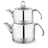 Schafer Ada Metal Küçük Boy Çaydanlık Takımı Inox